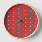 Roaring leopard - Bold wall clock for art lovers 壁時計 (正面)