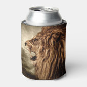 Roaring Lion:威厳のあるヴィンテージ・アート。 缶クーラー (缶正面)