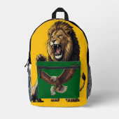 Roaring Lion Backpack – Wild Strength On the Go プリントバックパック (正面)