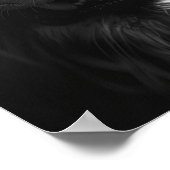 Roaring Lion Front View Photo realistic Black and ポスター (角)