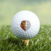 Roaring Lion Head Custom Golf Balls ゴルフボール (インサイチュ 木)