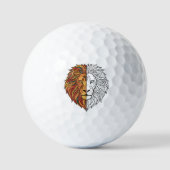 Roaring Lion Head Custom Golf Balls ゴルフボール (正面)