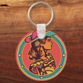 Roaring Lion Ornament – Bold Graphic Keychain キーホルダー (裏面)
