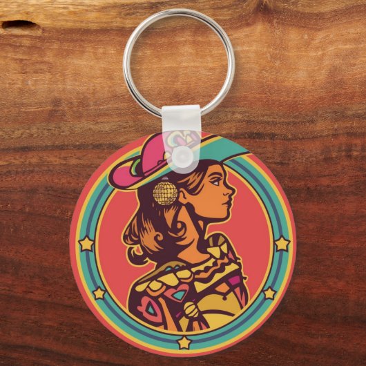 Roaring Lion Ornament – Bold Graphic Keychain キーホルダー (裏面)