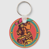 Roaring Lion Ornament – Bold Graphic Keychain キーホルダー (裏面)