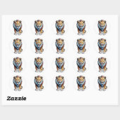 Roaring Lion Sticker – キングを解放 ラウンドシール (シート)