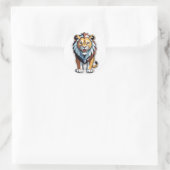 Roaring Lion Sticker – キングを解放 ラウンドシール (バッグ)