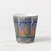 Roaring Lion Sunrise Papercut Latte Mug カフェラテマグ (正面)