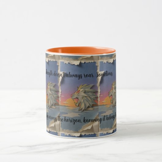 Roaring Lion Sunrise Papercut Mug マグカップ (中央)
