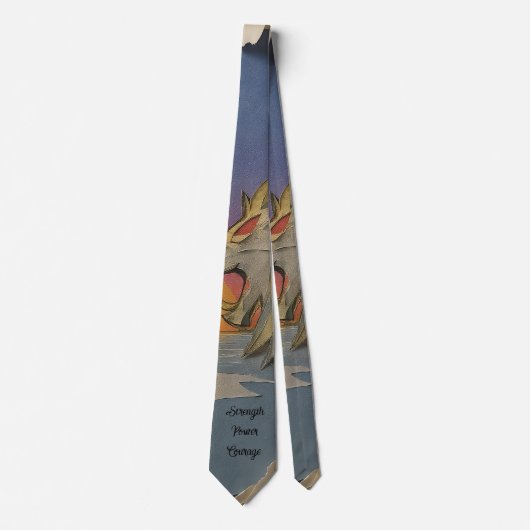 Roaring Lion Sunrise Papercut Tie ネクタイ (正面)