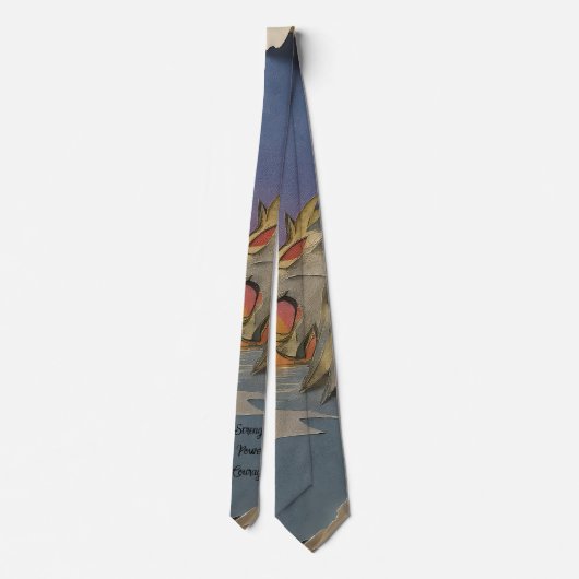 Roaring Lion Sunrise Papercut Tie ネクタイ (裏面)