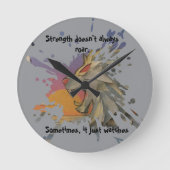 Roaring Lion Sunrise Papercut Wall Clock ラウンド壁時計 (正面)