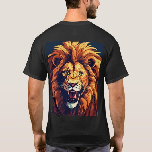 Roaring Lion Tシャツ – メンズ&キッズ (裏面)