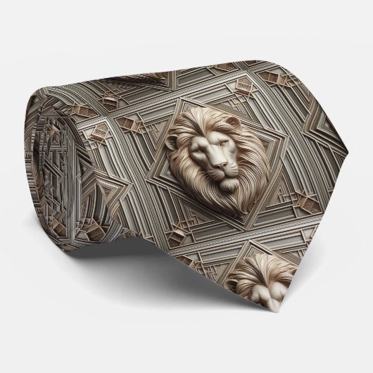 Roaring Lion Tie | Masculine Men's Fashion ネクタイ (ロール)