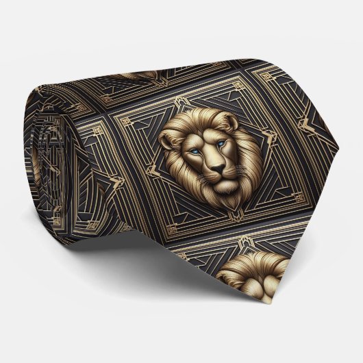 Roaring Lion Tie | Masculine Men's Fashion ネクタイ (ロール)