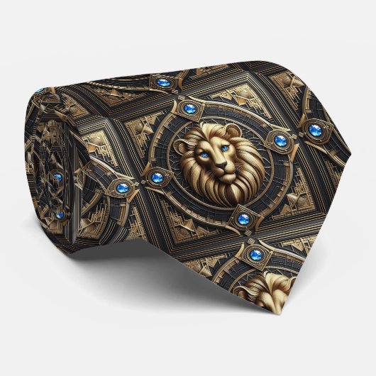 Roaring Lion Tie | Masculine Men's Fashion ネクタイ (ロール)