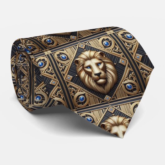 Roaring Lion Tie | Masculine Men's Fashion ネクタイ (ロール)