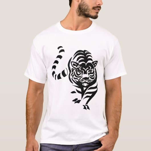 Roaring Majesty:タイガーTシャツデザイン Tシャツ (正面)