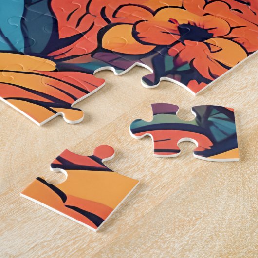 Roaring tiger ジグソーパズル (側面)