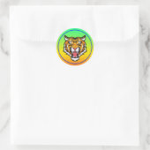 Roaring Tiger Head-25818 ラウンドシール (バッグ)