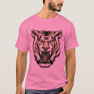 Roaring Tiger Head Tシャツタトゥーパターン Tシャツ