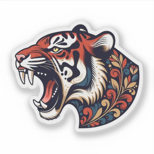 Roaring Tiger Sticker シール (正面)