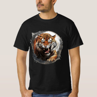 Roaring Tiger Tシャツ – グレーの円
