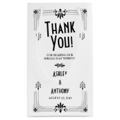 Roaring Twentiesアールデコ結婚の歓迎バッグ スモールペーパーバッグ (裏面)