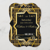 Roaring TwentiesギャツビースタイルSave the Date セーブザデート (正面/裏面)