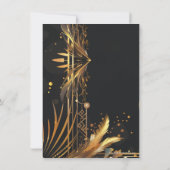 Roaring Twentiesパーティー1920年のテーマ社会 招待状 (裏面)