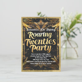 Roaring Twentiesパーティー1920年のテーマ社会 招待状
