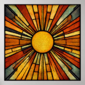 Roaring Twenties Art Deco Sunburst ポスター (正面)
