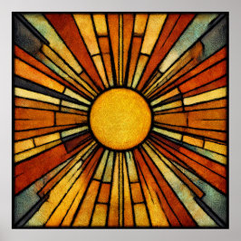 Roaring Twenties Art Deco Sunburst  ポスター