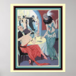 Roaring Twenties Fashion Print 16 x 20 ポスター<br><div class="desc">Great Art Deco Social Scene Fashion Print 16 x 20</div>