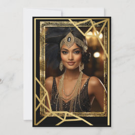 Roaring Twenties Flapperノートカード サンキューカード