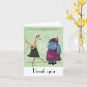 Roaring Twenties Thank You カード (黄色い花)