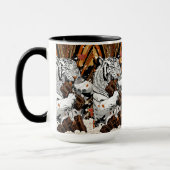 Roaring White Tiger – Bold Morning Energy マグカップ (左)