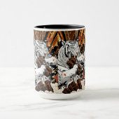 Roaring White Tiger – Bold Morning Energy マグカップ (中央)