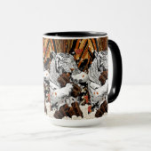 Roaring White Tiger – Bold Morning Energy マグカップ (正面右)