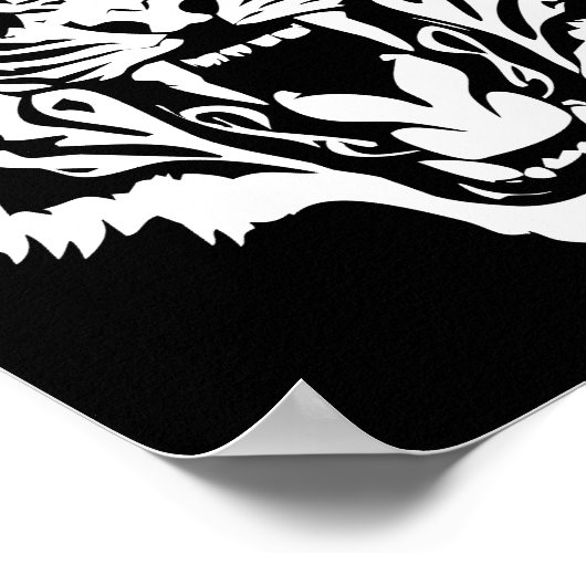 Roaring White Tiger | Wild At Heart ポスター (角)