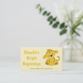 Roaring with care safari leopard cub childcare 名刺 (スタンド正面)