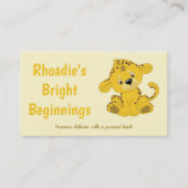 Roaring with care safari leopard cub childcare 名刺 (正面)