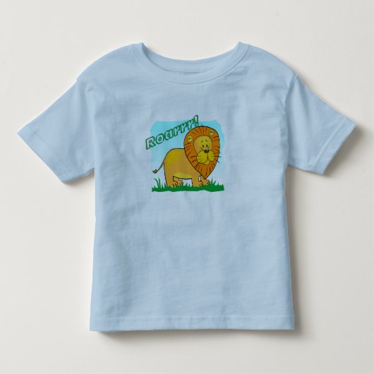 Roarrr! ライオンの幼児のTシャツ トドラーTシャツ (正面)