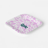 Roarsome 2nd Girls Birthdayパーティープレート ペーパープレート (傾斜あり)