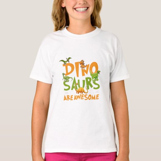 Roarsome Dino Adventure" – キッズ恐竜 Tシャツ (正面)