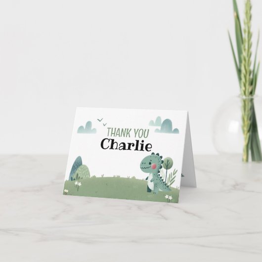 Roarsome Dino Birthday –  サンキューカード (正面)