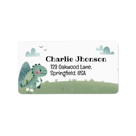 Roarsome Dino Birthday –  ラベル (正面)