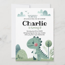 Roarsome Dino Birthday –  招待状