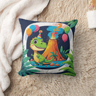 Roarsome Dino Throw Pillow クッション