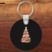 Roast Beef Sandwich Christmas Tree  キーホルダー (正面)